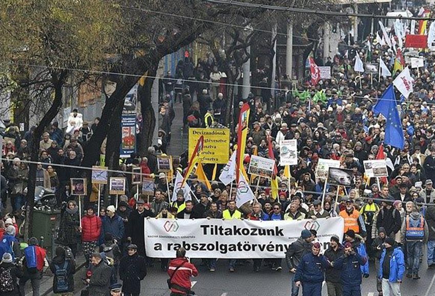 A rabszolgatörvénnyel szembeni ellenállásra buzdít az MSZF