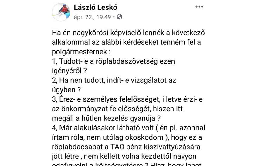 Óriási a felháborodás a Kinizsi pénzügyeivel kapcsolatban