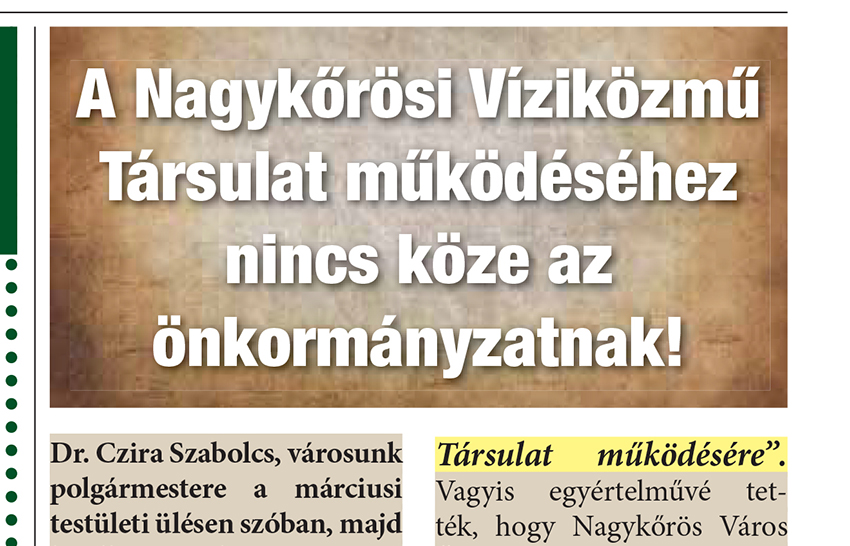 Egy cikk margójára