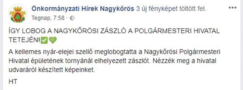 Ez ám a hír! Ha fúj a szél, lobognak a zászlók…