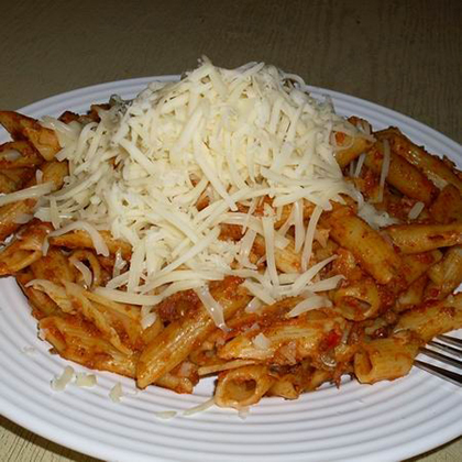 Recept - Pizzás penne