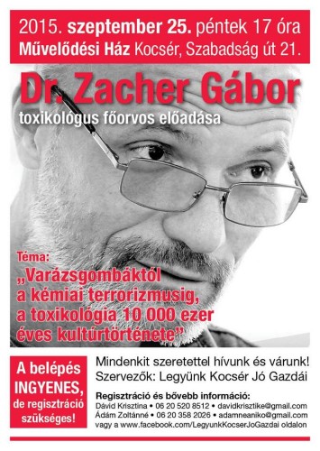 Dr. Zacher Gábor előadása Kocséron