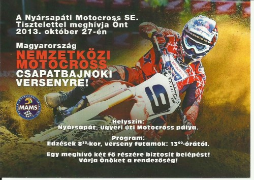 Motocross verseny Nyársapáton