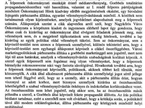 A kőrösi FIDESZ bizonyos tagjai még mindig nem értik a lényeget: Azt, hogy őket senki sem nácizta le